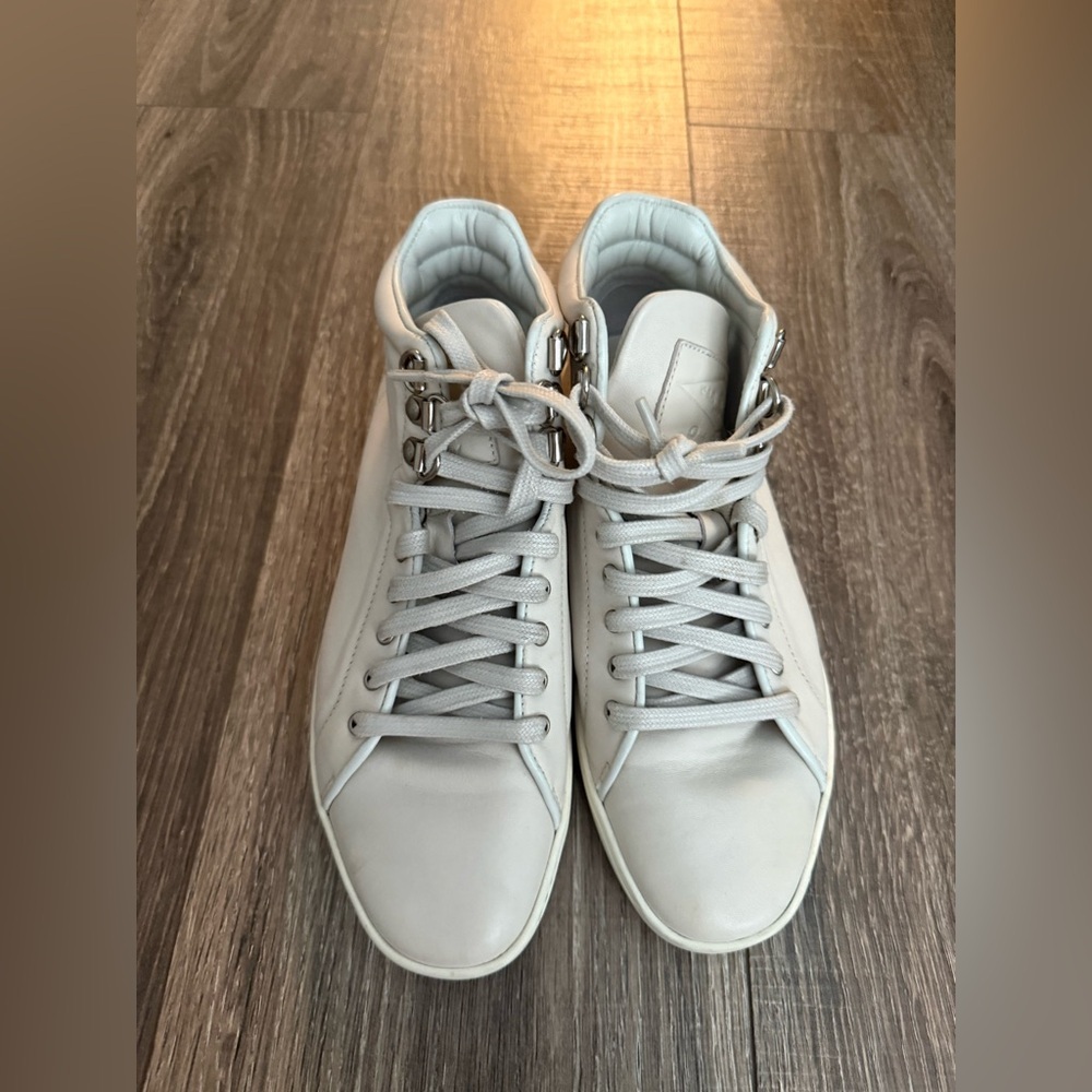 Rag & Bone Kent High Top White Leather Sneakers Sz 36.5 6.5